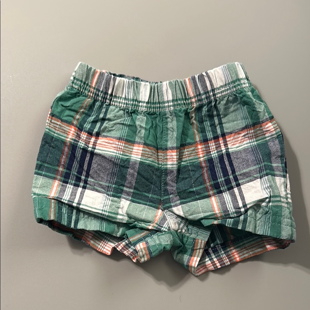 Green Plaid Shorts